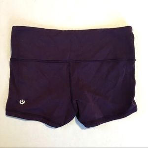Lululemon Purple Black Reversable Athletic Shorts